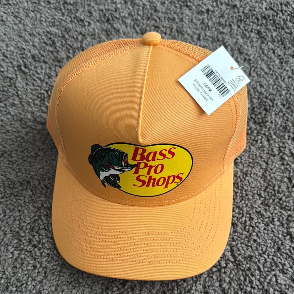 Bass Pro Shops Orange Hat Structured Front Panel